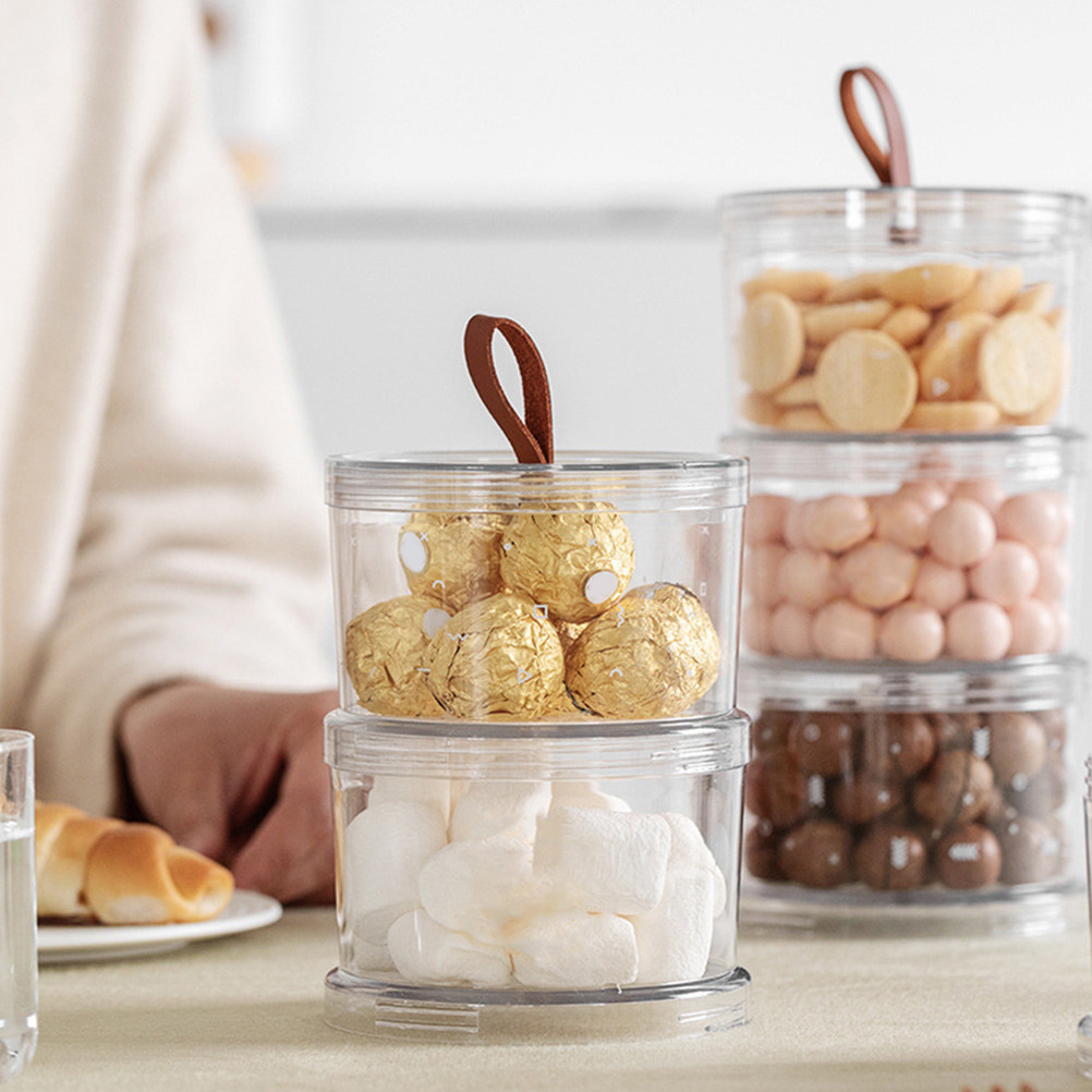 Food Storage Containers - ชุดโหลเก็บขนม 2 ชิ้น อเนกประสงค์ วางซ้อนกันได้ กล่องจัดเก็บอาหาร