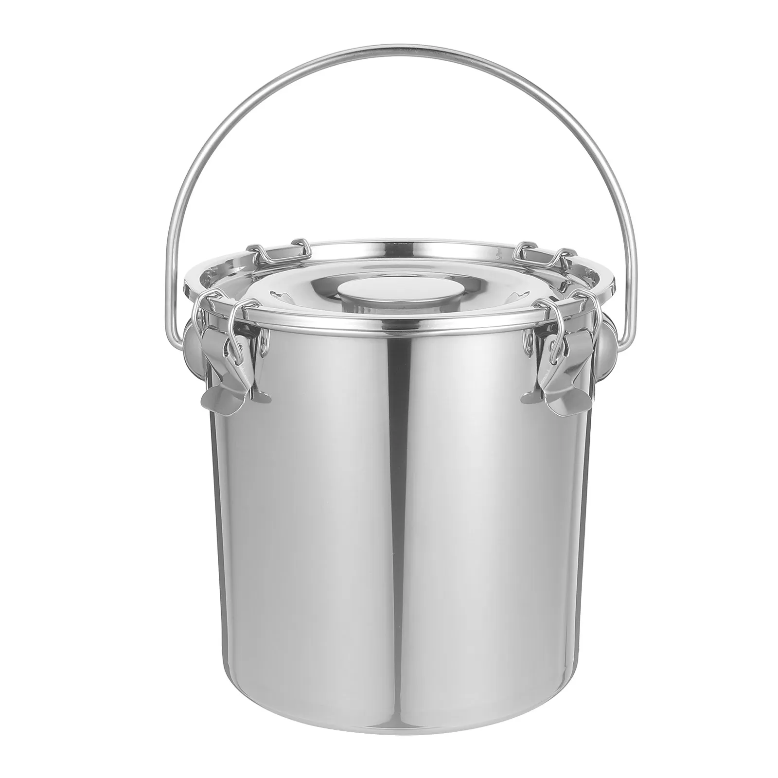 Food Storage Containers - ถังเก็บนมสแตนเลสแบบพกพา ปิดผนึกสนิท ปลอดภัยสำหรับอาหาร มีหูหิ้ว สำหรับเก็บนม น้ำมัน