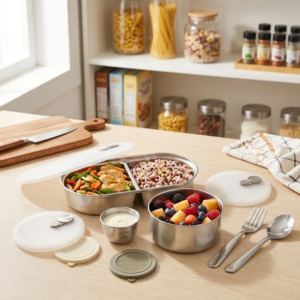 กล่องอาหารกลางวันสแตนเลส 304 ส - Food Storage With Dividers บทวิจารณ์และราคา