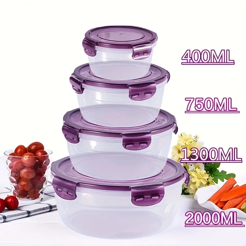 ภาชนะเก็บอาหารพลาสติก 4 ชิ้น ก - Food Storage Meals บทวิจารณ์และราคา