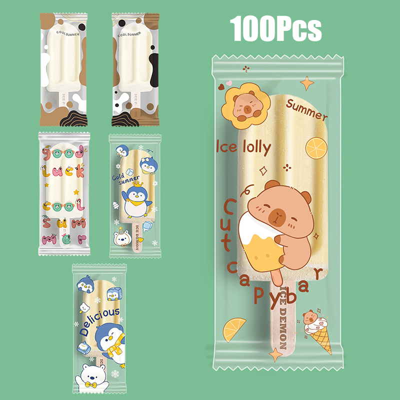 ~100 ชิ้น ถุงไอศกรีมลายการ์ตูน - Food Storage Bag บทวิจารณ์และราคา