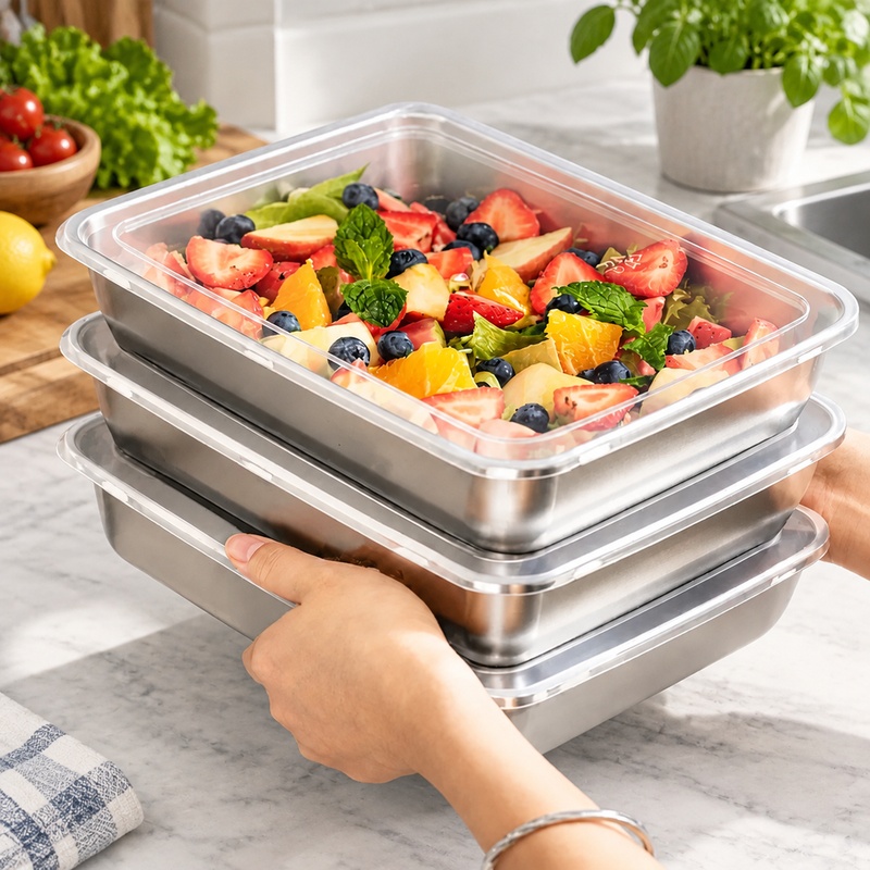 ชุดกล่องเก็บอาหารสแตนเลส 3 ชิ้ - Food Storage Meals บทวิจารณ์และราคา