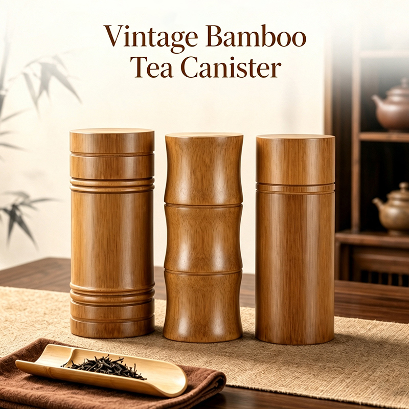 กระปุกเก็บชาไม้ไผ่สไตล์วินเทจ  - Food Storage With Dividers บทวิจารณ์และราคา