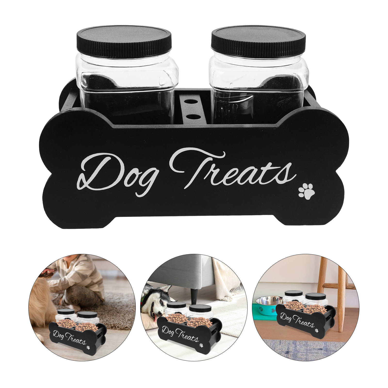 1 ชุด กล่องใส่ขนมสุนัขไม้ดีไซน - Food Storage With Dividers บทวิจารณ์และราคา