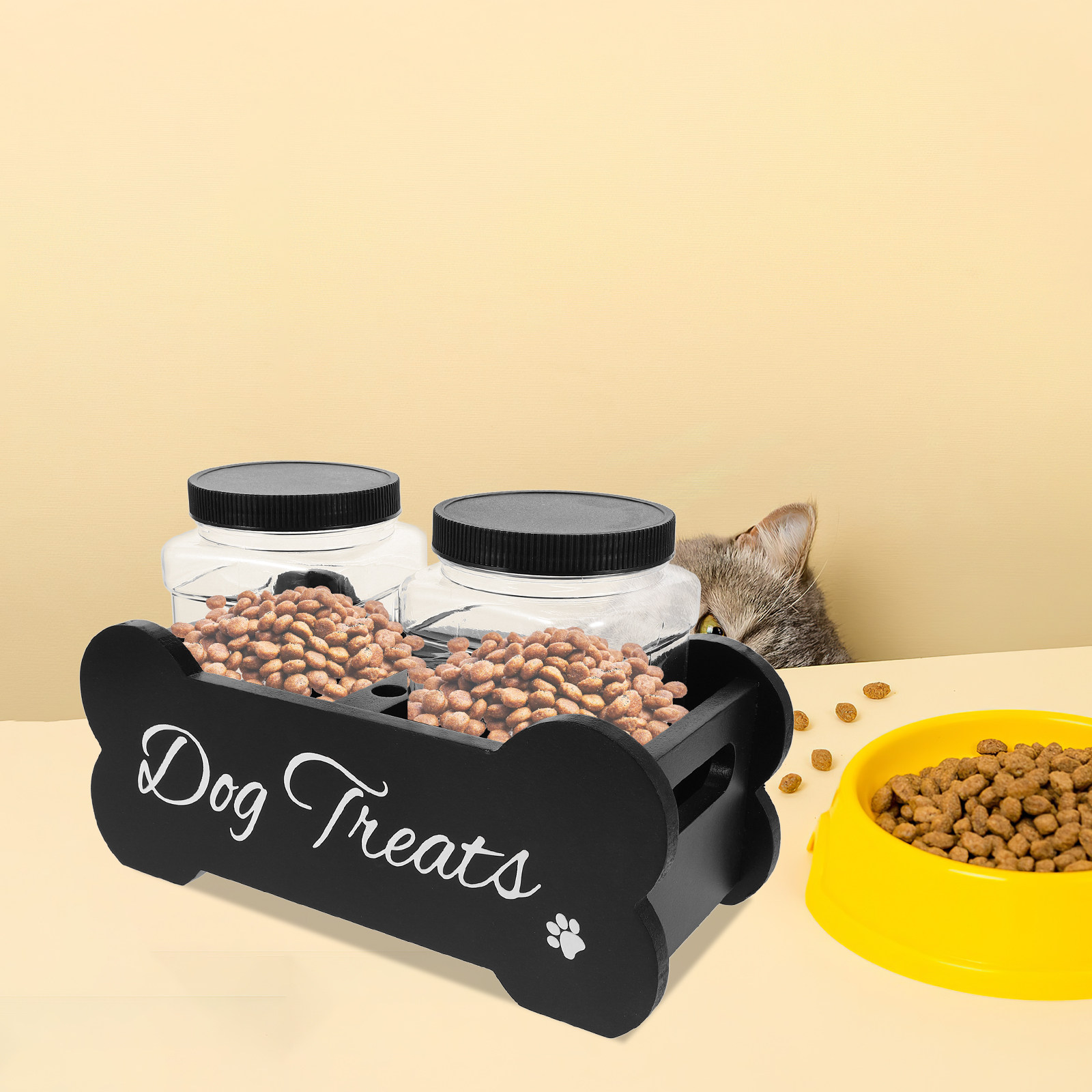 1 ชุด กล่องใส่ขนมสุนัขไม้ดีไซน - Food Storage With Dividers บทวิจารณ์และราคา